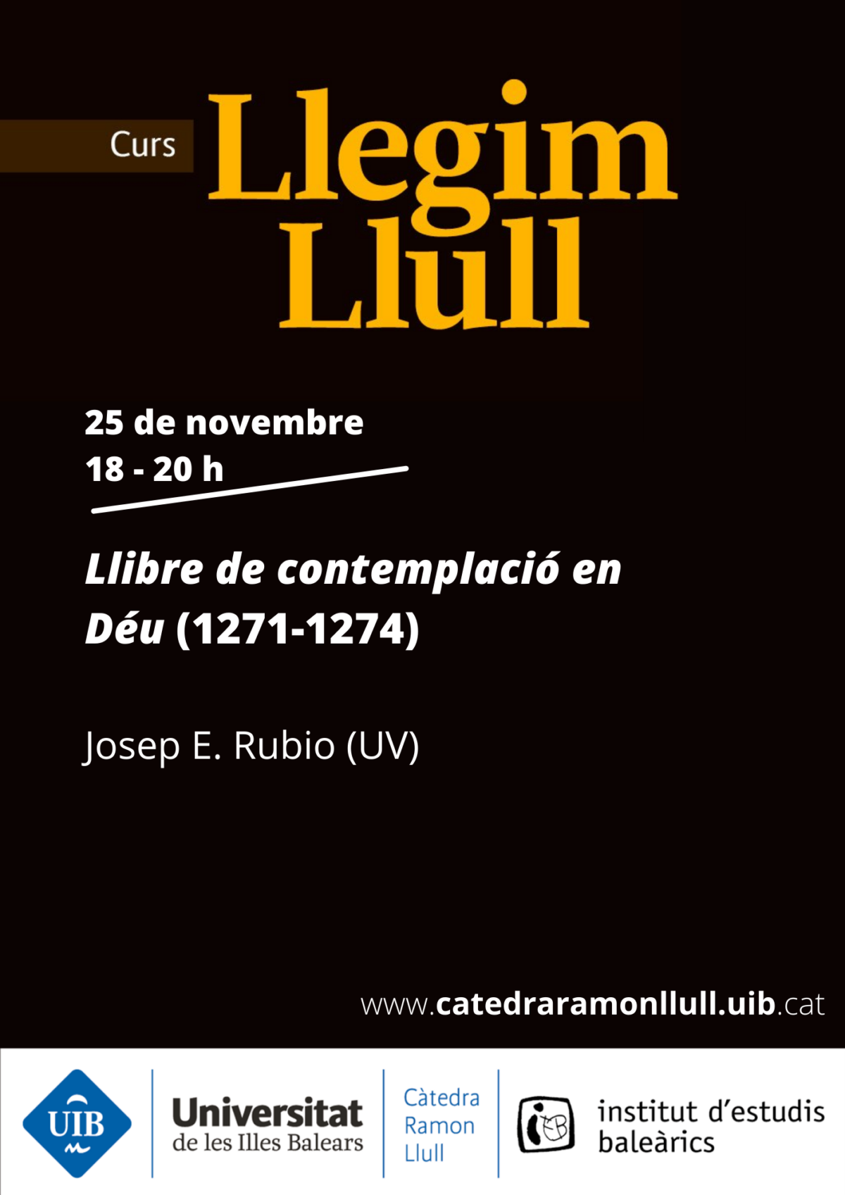 Segona sessió del curs Llegim Llull – Llibre de contemplació en Déu (1271-1274)
