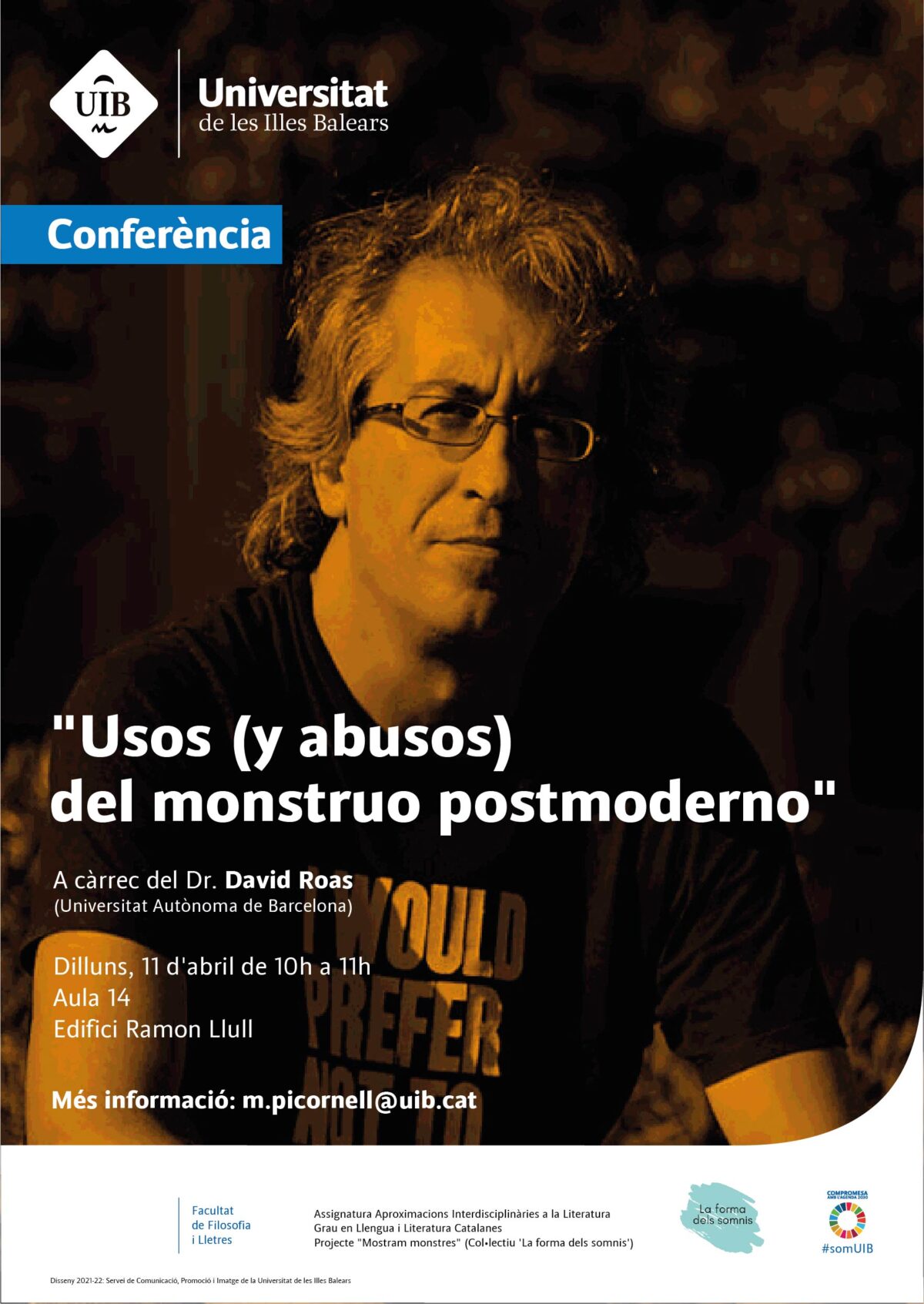 Conferència “Usos (y abusos) del monstruo postmoderno”