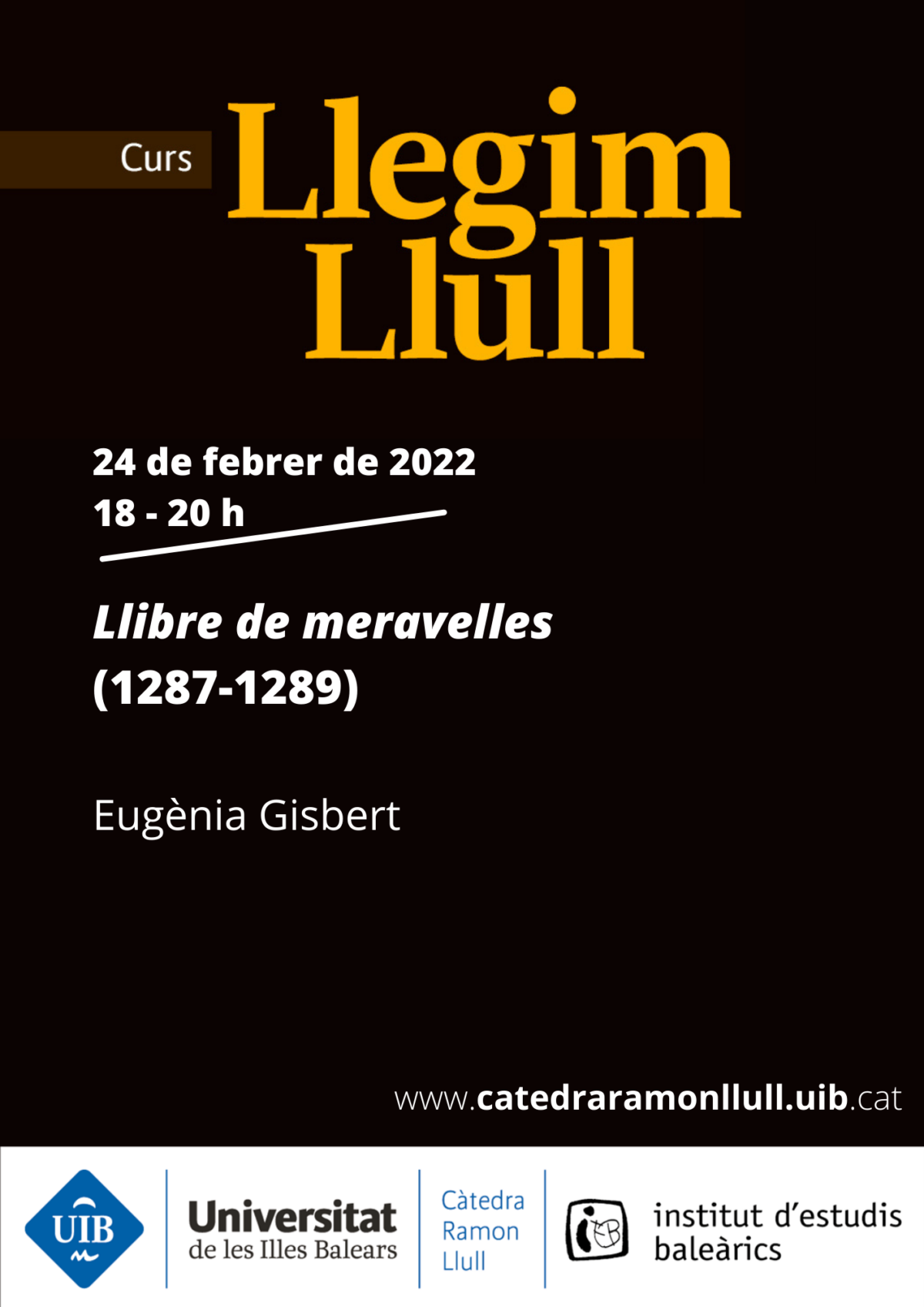 Sisena sessió del curs Llegim Llull “Llibre de meravelles (1287-1289)”